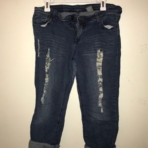 Ripped cropped jeans